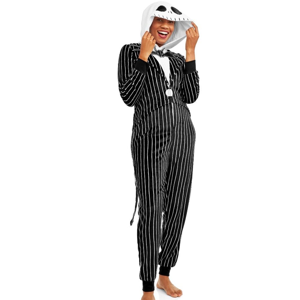 Nightmare Before Christmas Jack Skellington Union Suit Pajamas Size Small  NWT